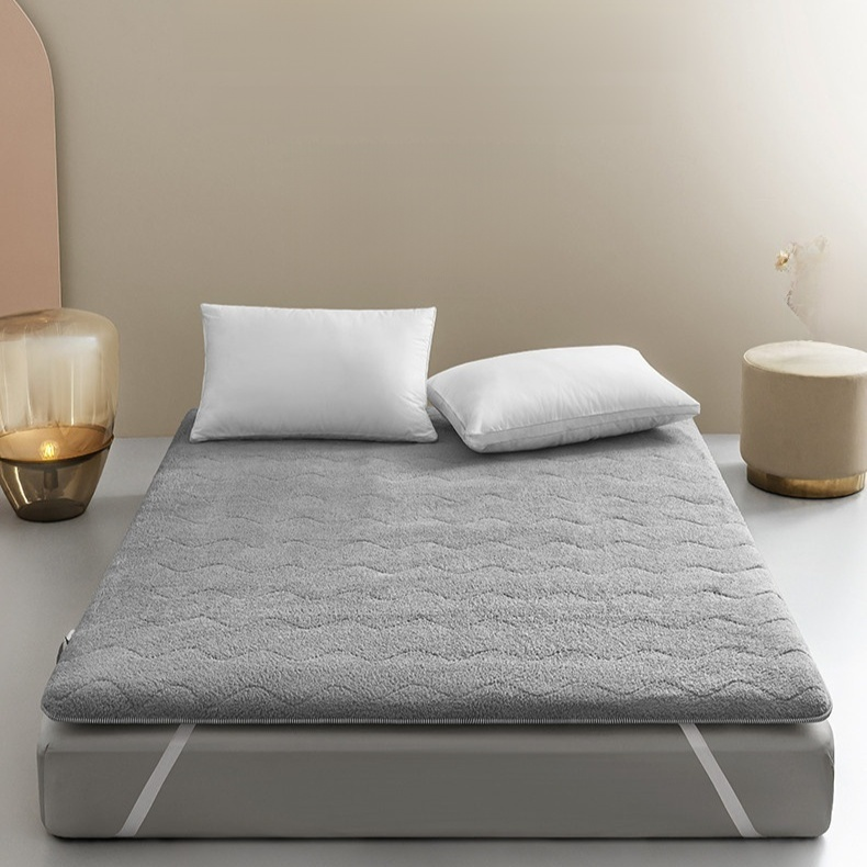 Colchón de felpa de cordero gruesa y cálida