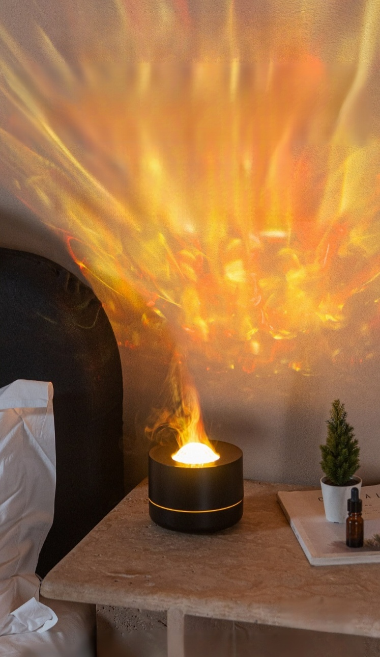 Humidificador de Aromaterapia de Escritorio Giratorio en uso sobre una mesa