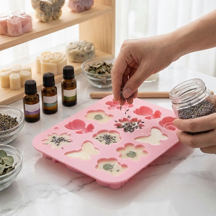 Flexible Silikonform zum Backen von Blumen- und Schmetterlingskuchen