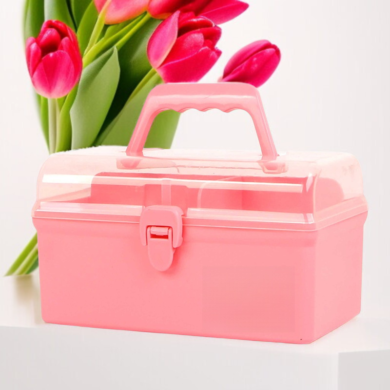 Plastic Double Layer Medicine Box for Home Use