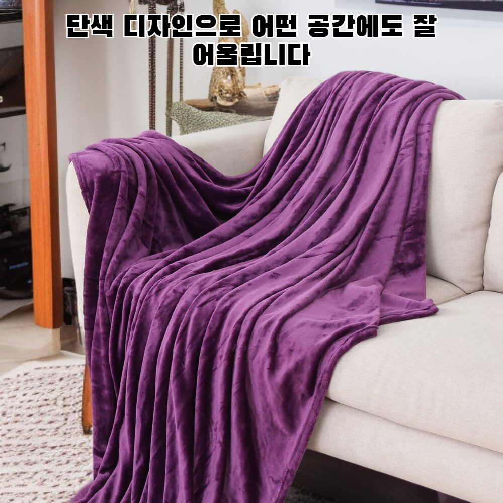 코랄 플리스 에어컨 담요