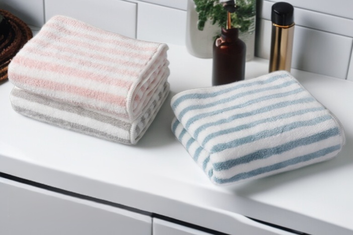 珊瑚絨毛巾吸水力實測圖