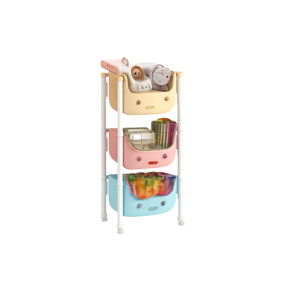 Multi-layer Bedside Toy Storage Trolley