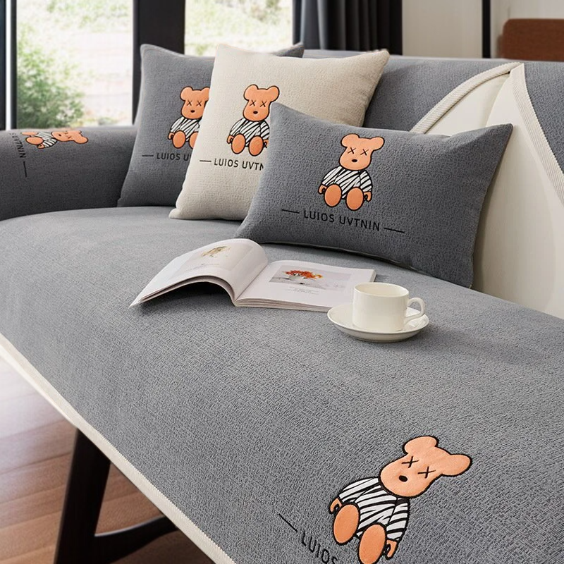 샤닐 소파 패드 커버 미끄럼 방지 방석 등받이 컴포트 소파 패드 커버 패드