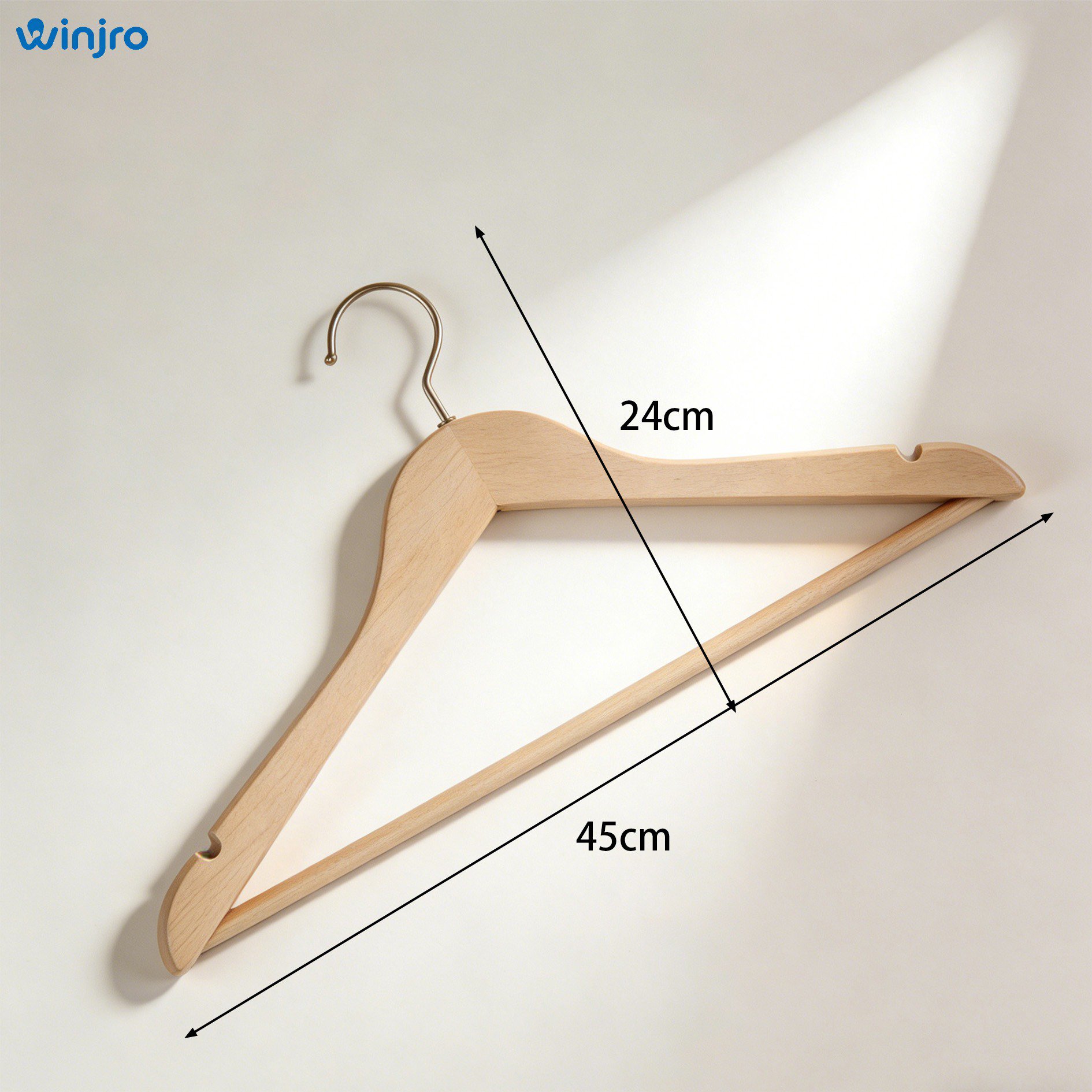 ดีไซน์ไม้แขวนเสื้อกันลื่น ไม่ทำให้เสื้อผ้าเป็นรอย