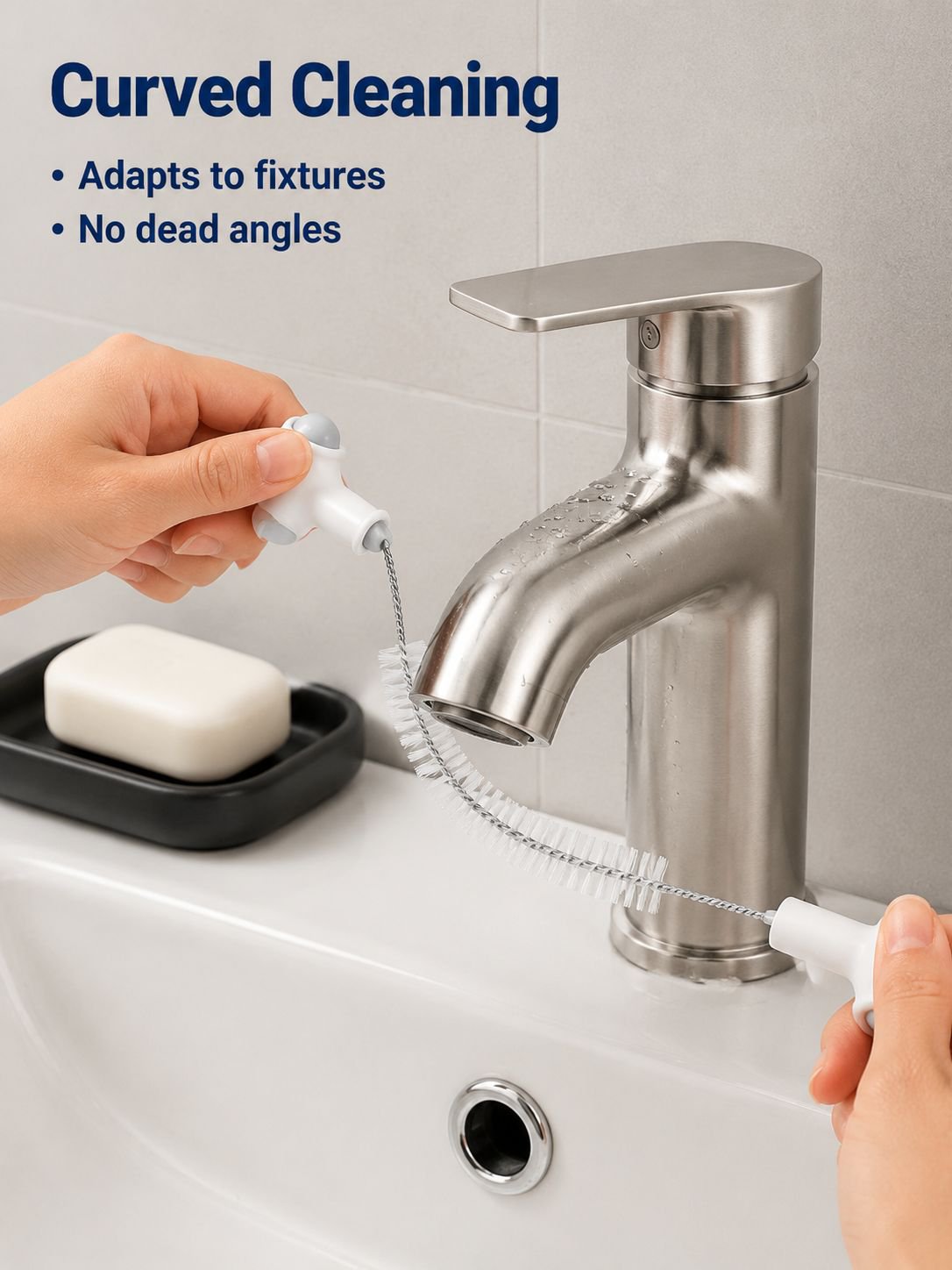 Creative Pea-Shaped Flexible Gap Cleaning Brush