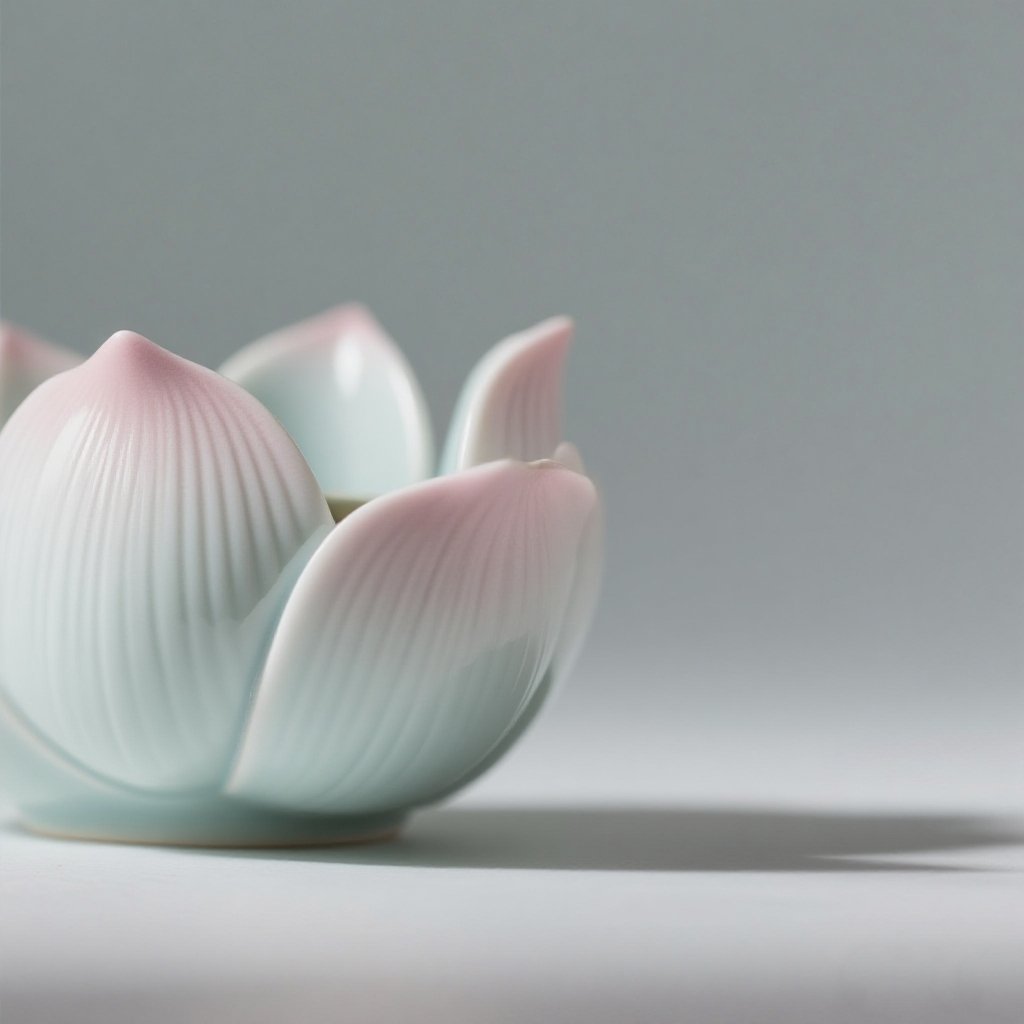 เซรามิคดอกบัวแพ็คคู่สำหรับแต่งบ้าน