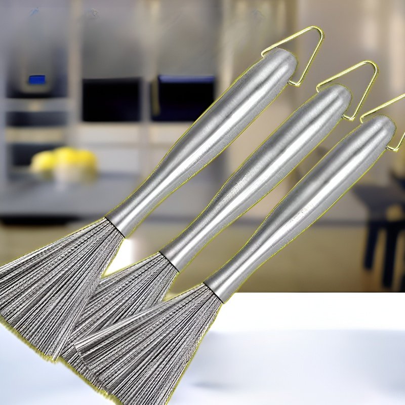 فرشاة تنظيف أواني من الفولاذ المقاوم للصدأ