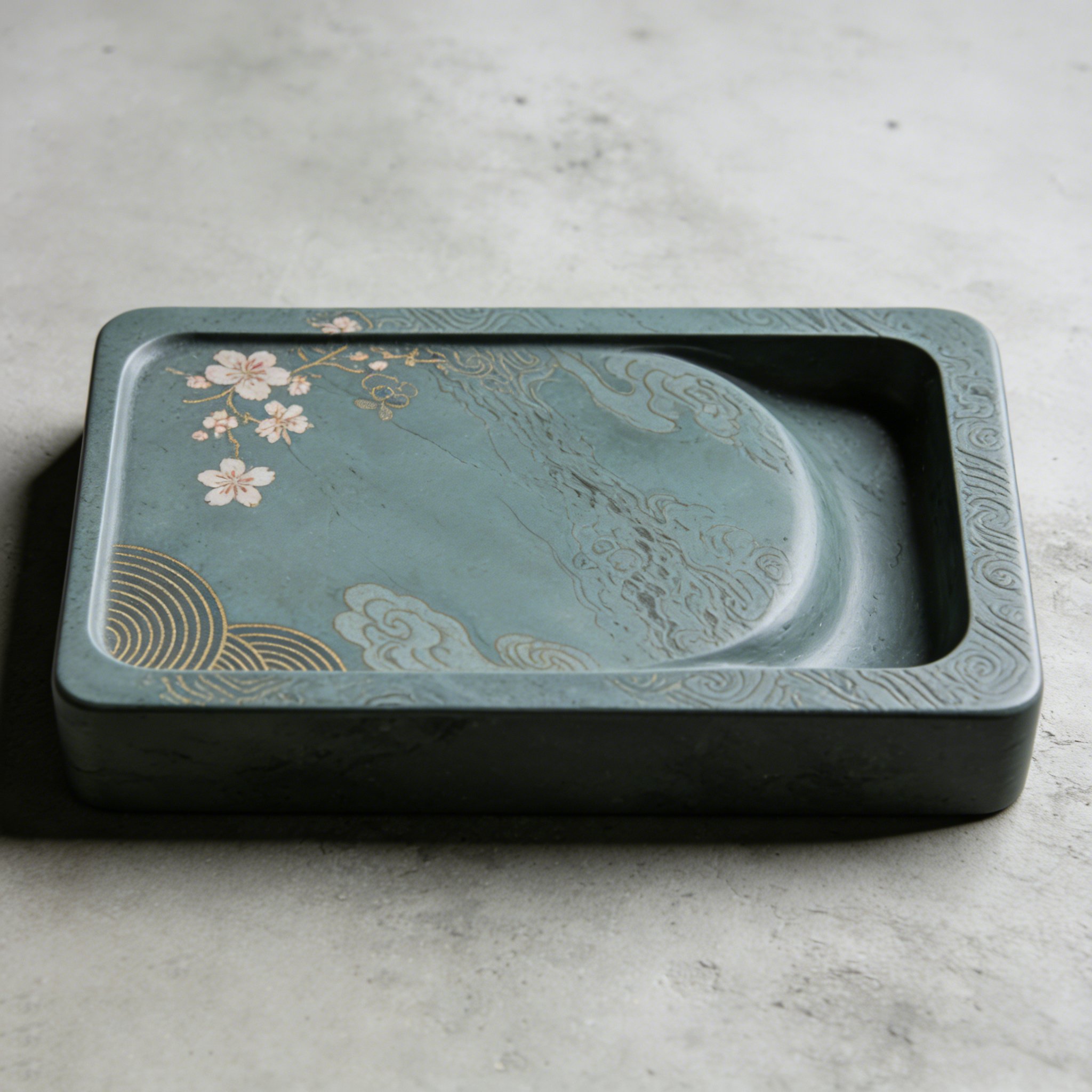 伝統工芸が光る高級硯台の質感