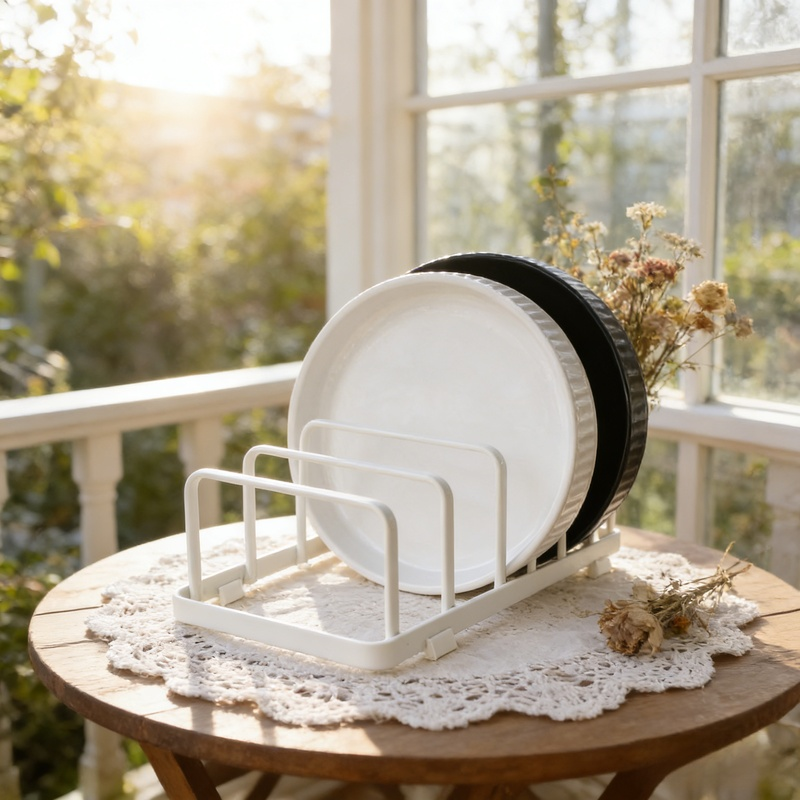 Standing Storage Shelf with Pegboard, Kitchen Bowl and Plate Rack