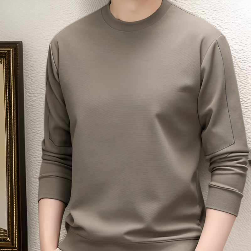 Sudadera versátil de boutique, lujosa, asequible y moderna con cuello redondo