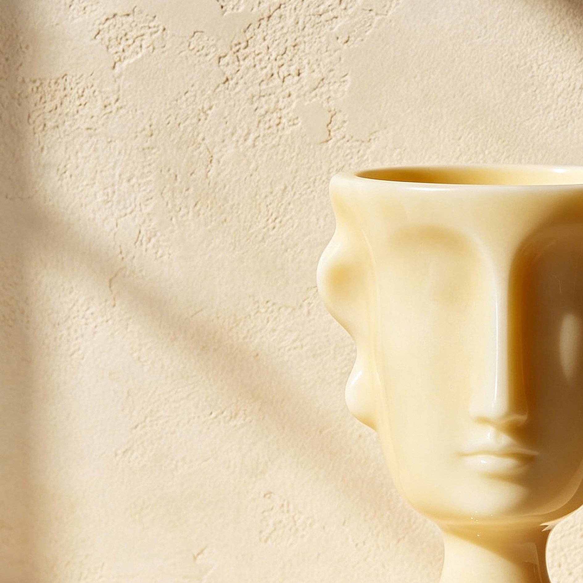 Face-Shaped Ceramic Vase Set (Pack of 2)