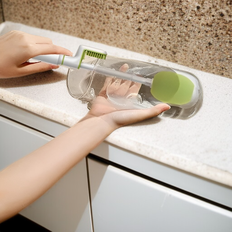 Brosse à tasse 3 en 1 à long manche