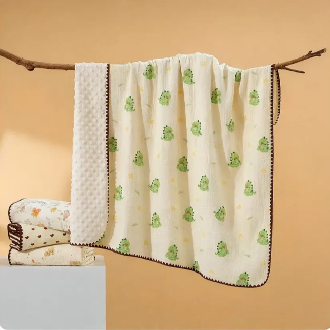 A類豆豆柔軟吸水多功能新生兒午睡蓋毯