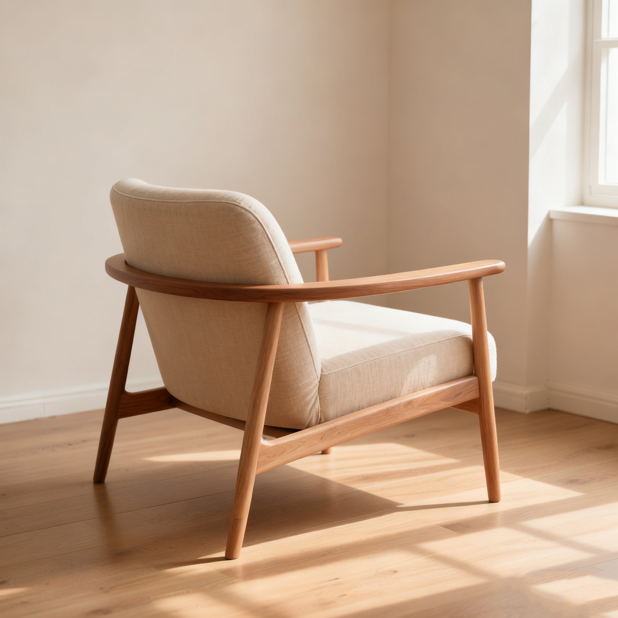 레트로 스타일 1인용 소파 체어 전면 이미지