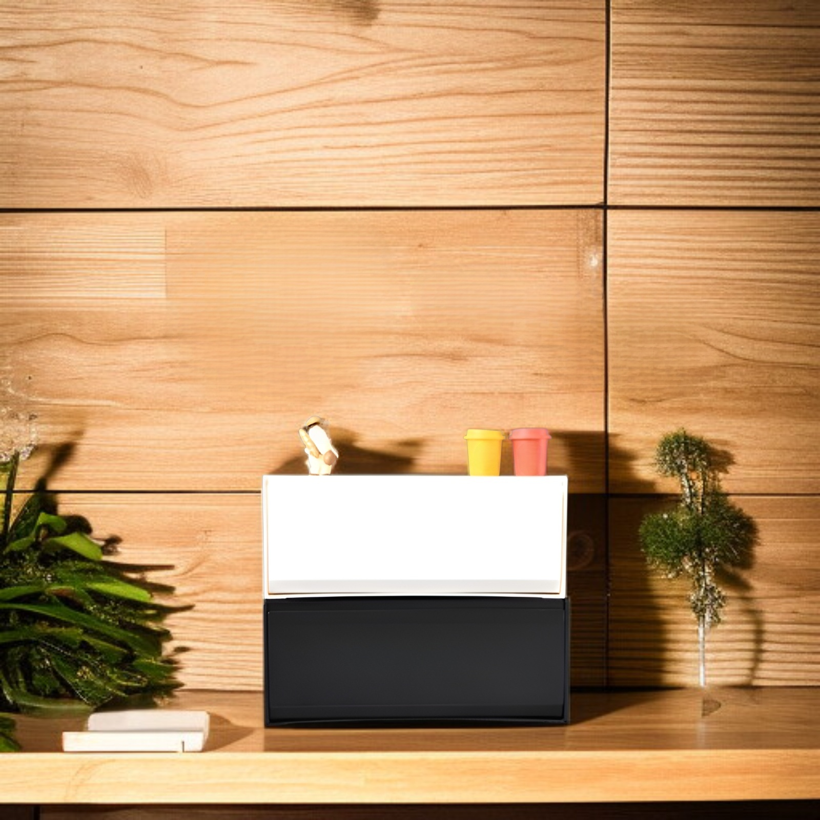 강력한 자석으로 부착된 수납함 측면