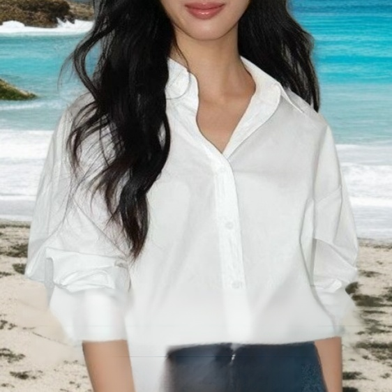 여성용 세련된 긴팔 셔츠