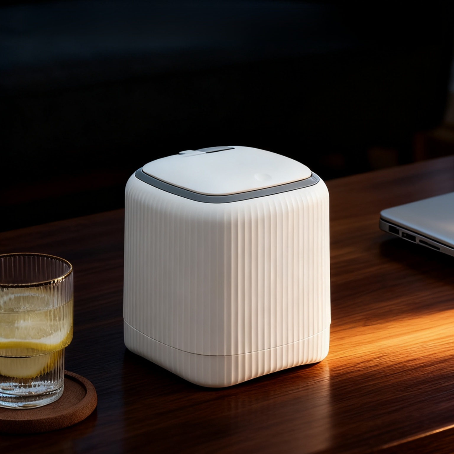  Desktop Mini Push-Lid Trash Bin with Cover
