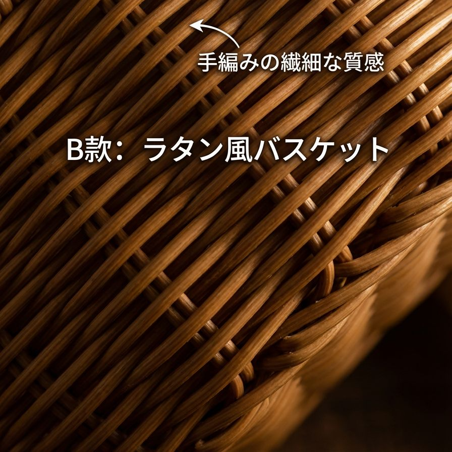 編み込み野菜かご、模造籐製ピクニックかご