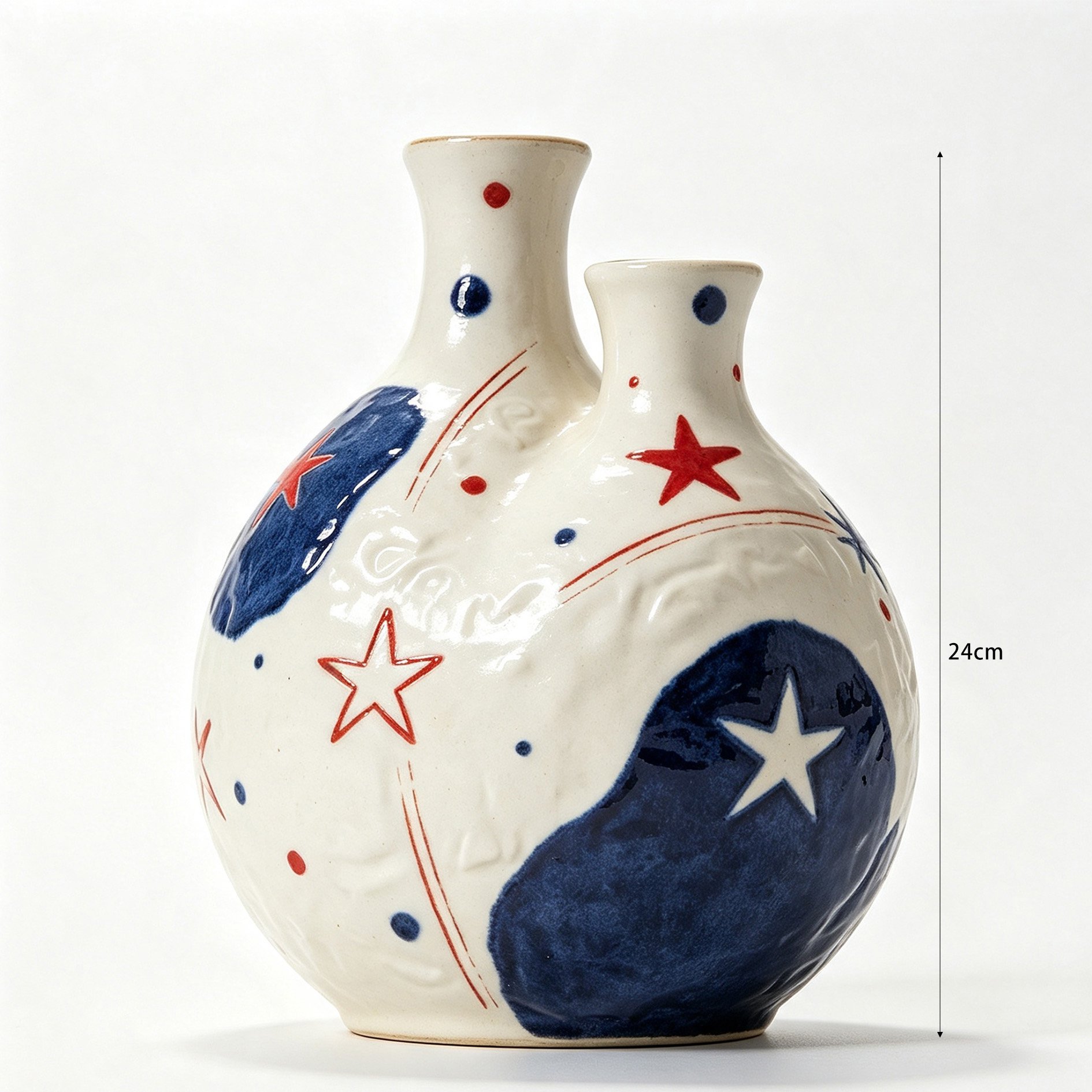 Elegant ceramic vases with unique star motifs