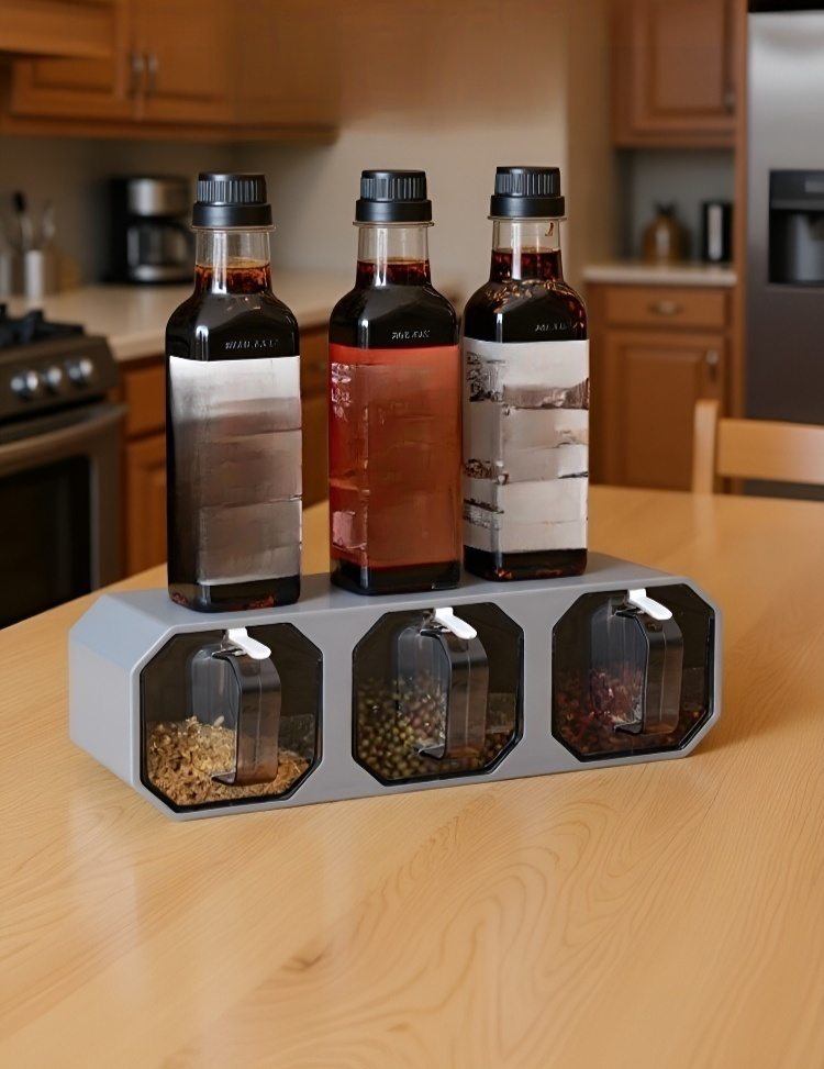 Caja de condimentos fácil de limpiar