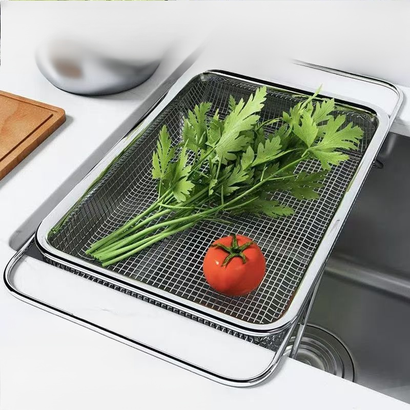 ステンレス製伸縮式排水バスケット