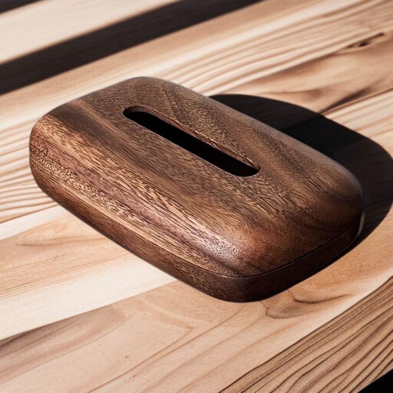 クルミ材のティッシュボックス