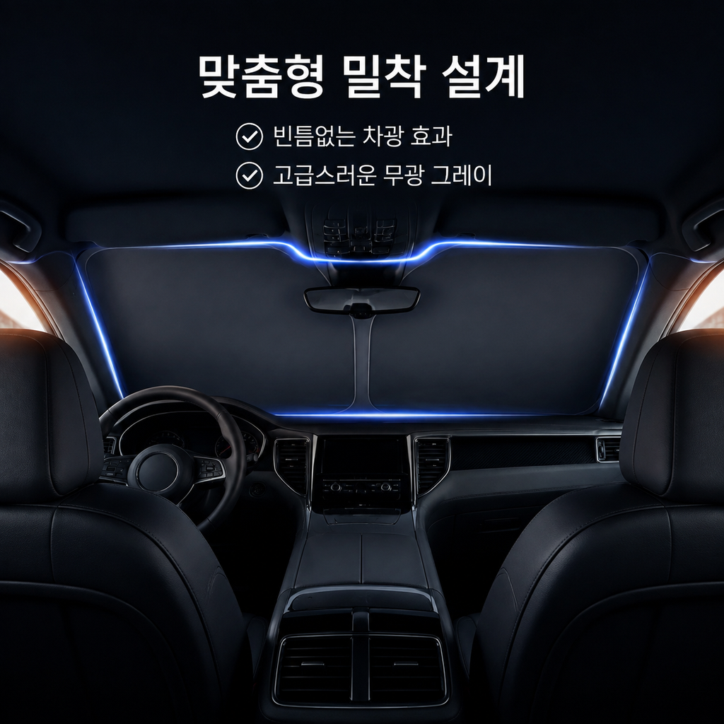 여름철 자동차 앞유리 햇빛 차단 방열 커버