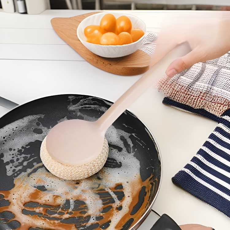 Bamboo Fiber Grease-Removing Pot Cleaning Brush