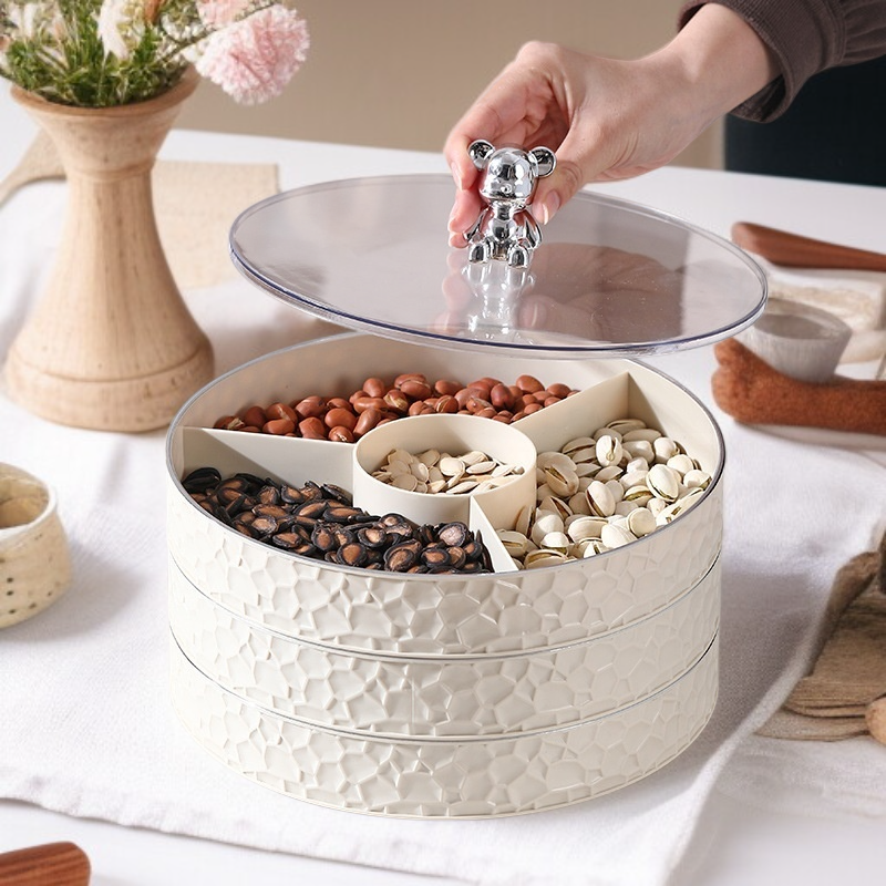 거실 간식 수납함 건과일 접시 커피 테이블 진열 과일 접시 수납함