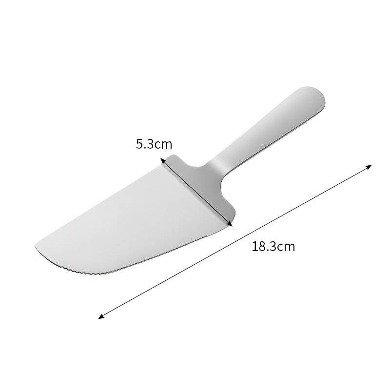 อุปกรณ์ตักพิซซ่าและเค้กสแตนเลส สำหรับใช้ในบ้าน ตัดชีสและครีม เครื่องมือเบเกอรี่ในครัว