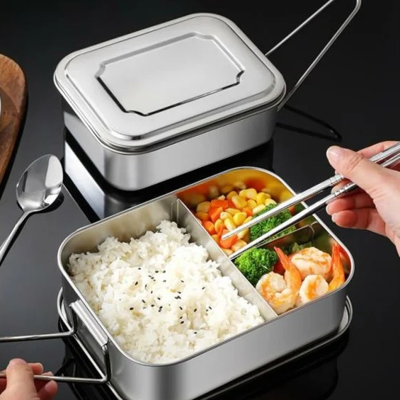 Unterteilte Edelstahl-Lunchbox