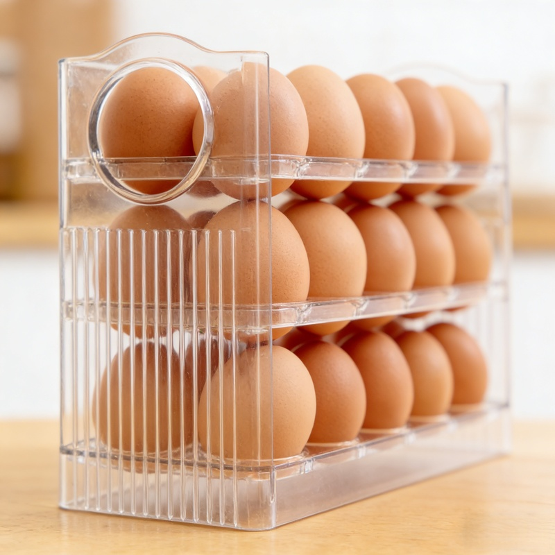Mehrlagiger faltbarer Eierbehälter praktische Eierbox zur Aufbewahrung
