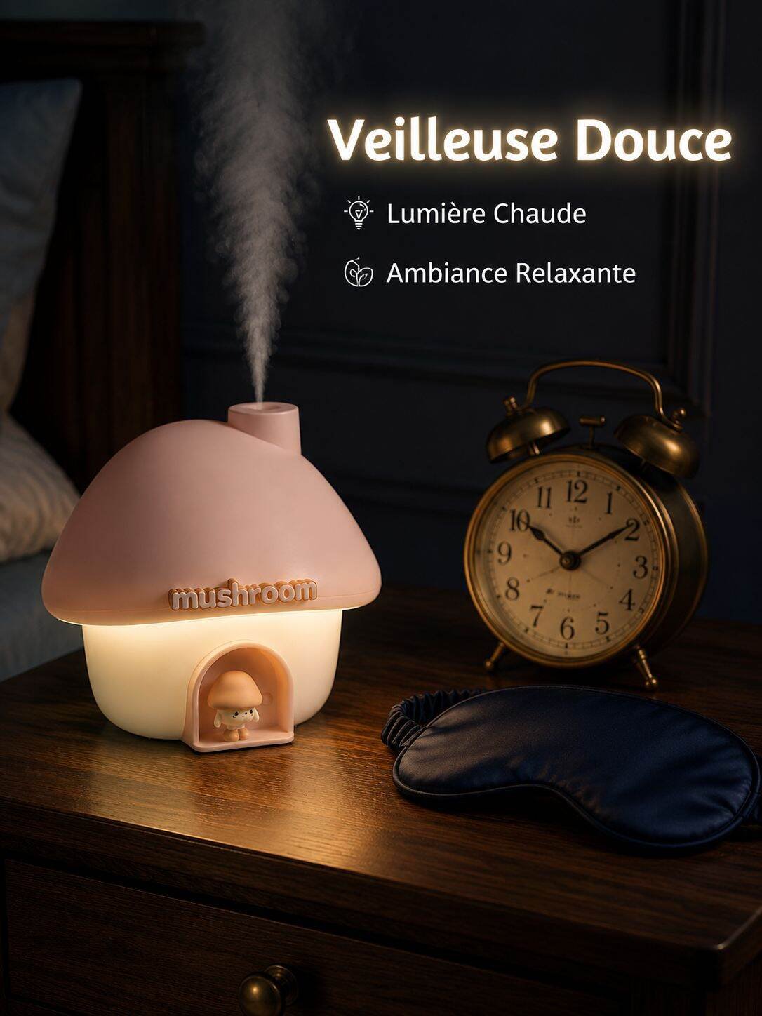 Humidificateur créatif veilleuse maison champignon