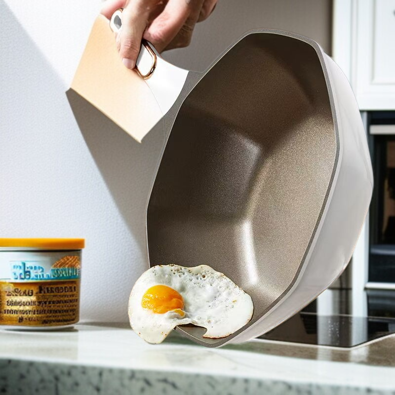 가정용 프라이팬 매끈한 평저팬 팔각 볶음팬 깊은 논스틱팬