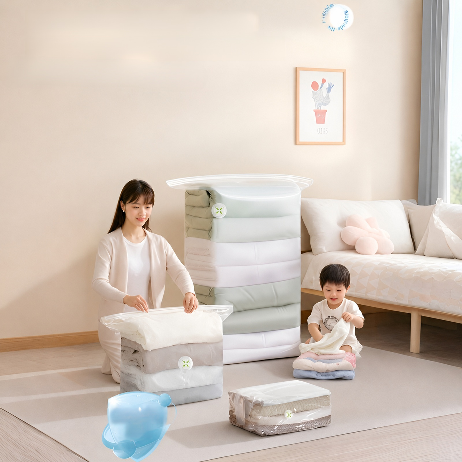 Thickened 3D Vacuum Storage Compression Bag