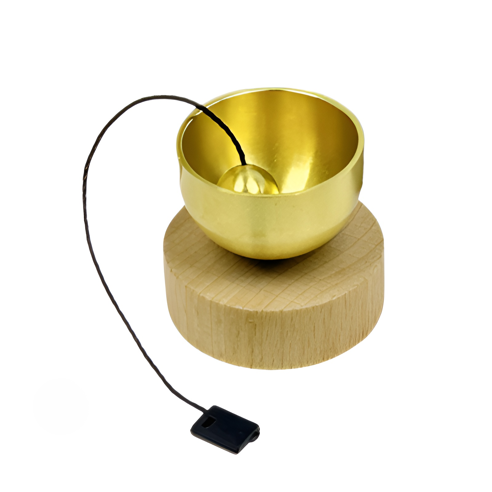 Juego de mini cuencos tibetanos de madera y campanas de viento de latón puro