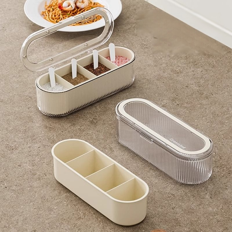 分格スプーン付き調味料収納ボックス