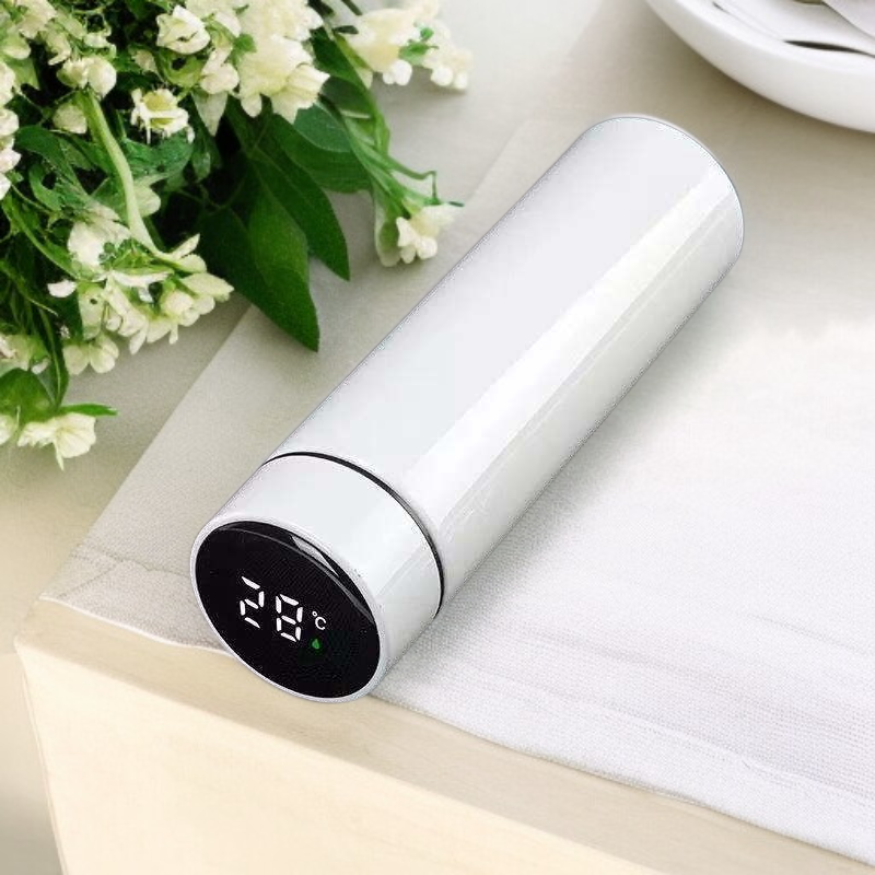 Stainless Steel Thermos Cup with Smart Temperature Indicator