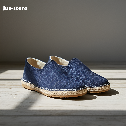 Handmade Old Beijing linen cloth shoes with flat sole