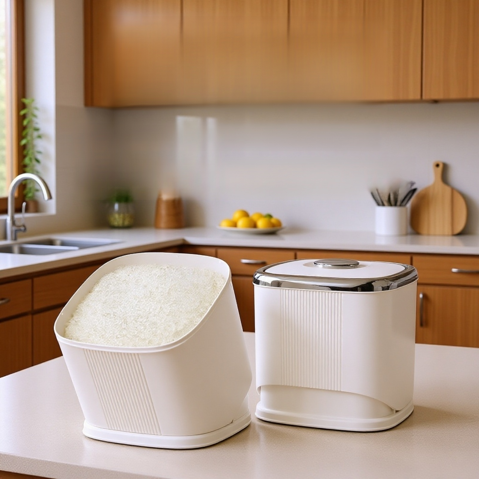 家庭用として防虫・防湿・密閉に優れた米びつです