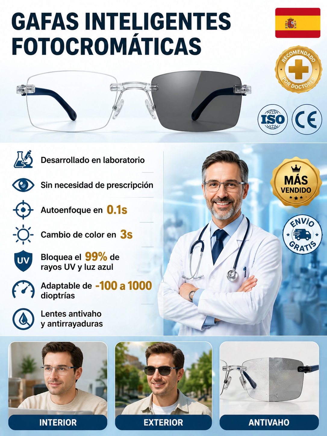 Las gafas que te acompañarán toda la vida: Ultraligeras y con autoenfoque.