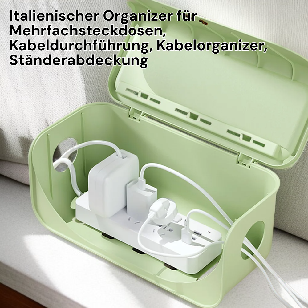Italienisches Mehrfachsteckdosen-Organizer-Kabelmanagement Box Abdeckung