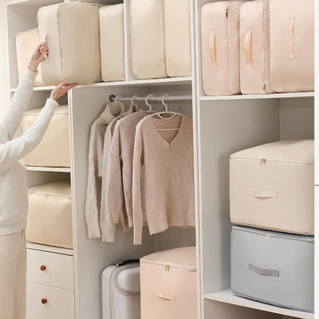 3段折りたたみ圧縮収納バッグ