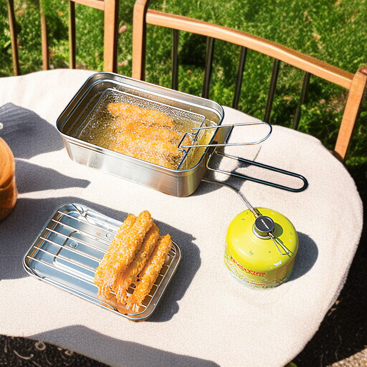 Malla de filtro ultrafina en cesta para freír alimentos