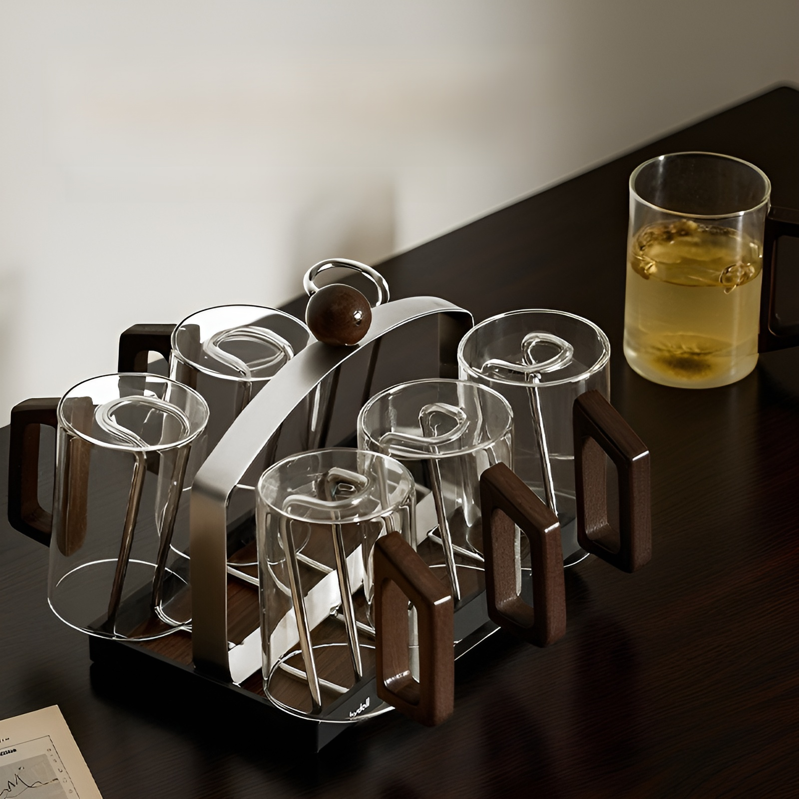 ステンレス製カップラック、カップ排水ラック、ダイニングテーブルカウンタートップ、ウォーターカップ、コーヒーカップ収納ラック、サイドボード収納ラック