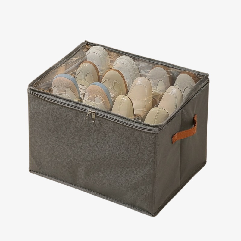 접이식 방진 방습 칸막이 패브릭 신발 수납 뚜껑 포함 잡동사니 정리함