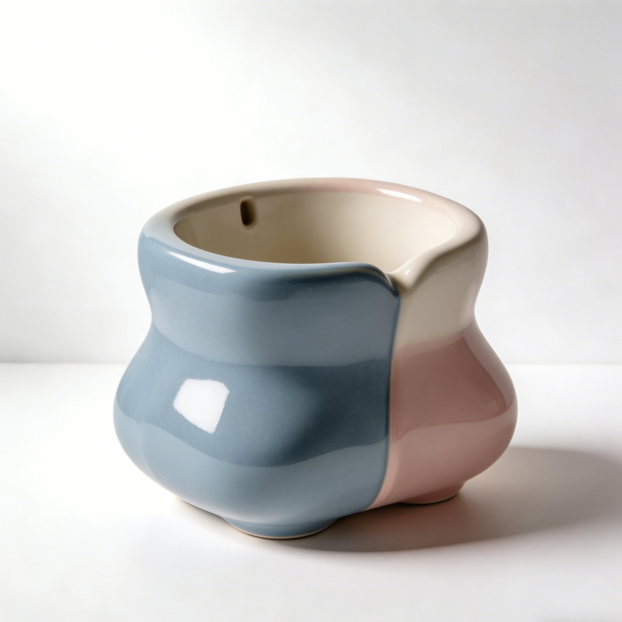 Creative Notched Design Ceramic Cup