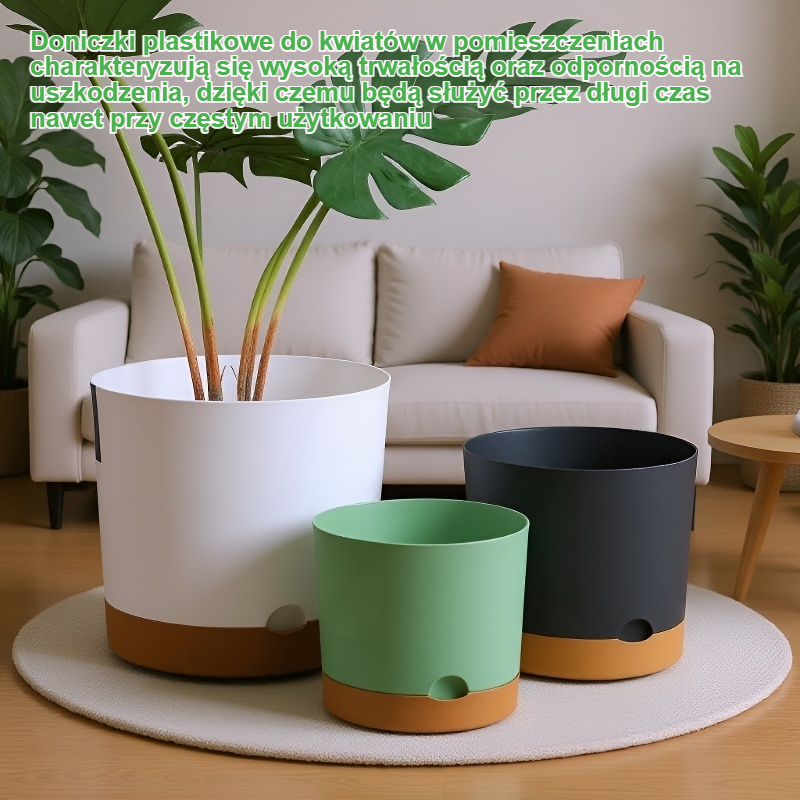 Doniczki plastikowe do kwiatów w pomieszczeniach