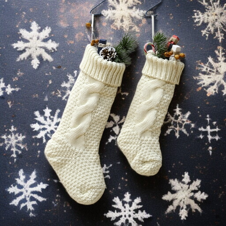 핸드메이드 크리스마스 양말 인테리어 소품
